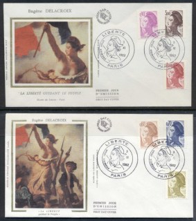 France-1982-Liberte-2-x-FDC