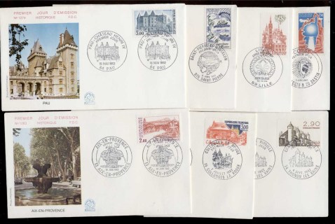 France-1982-Tourism-Views-7x-FDC