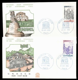 France-1982-UNESCO-2x-FDC