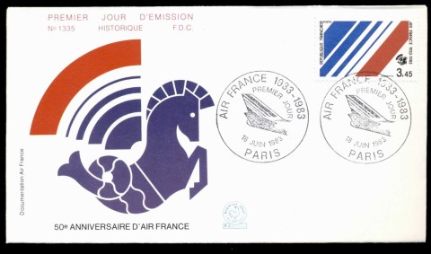 France-1983-Air-France-FDC