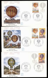 France-1983-Manned-Flight-Bicentenary-3x-FDC