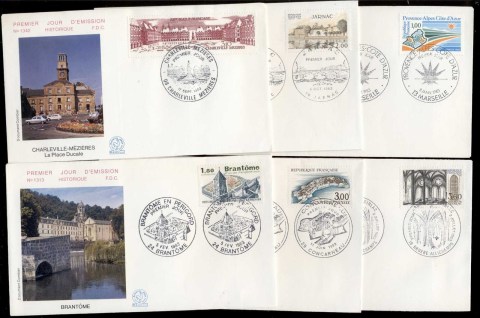 France-1983-Tourism-Views-6x-FDC