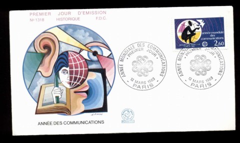 France-1983-World-Communications-Year-FDC