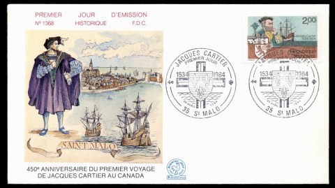 France-1984-Cartiers-Landing-in-Quebec-FDC