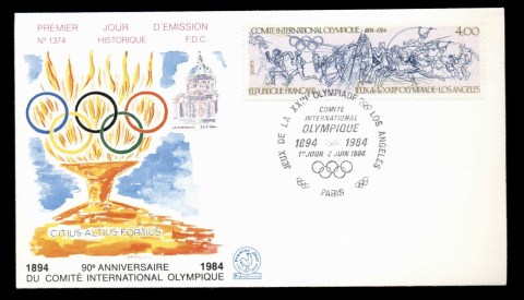 France-1984-IOC-Olympic-Committee-FDC