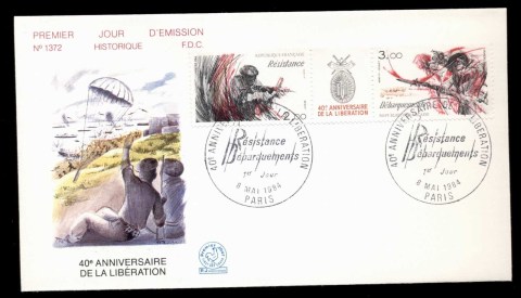 France-1984-Liberation-40th-Anniv-FDC