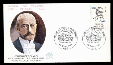 France-1984-Trade-Union-Centenary-FDC