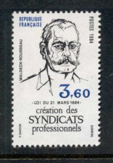 France-1984-Trade-Union-Centenary-MUH