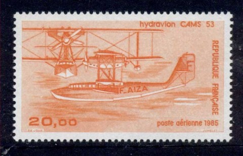 France-1985-Air-Mail-Seaplane-Cams-53-MUH