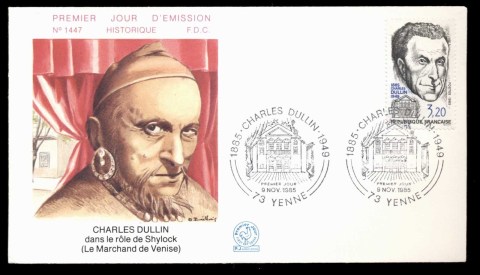 France-1985-Charles-Dullin-FDC