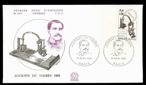 France-1985-Stamp-Day-FDC