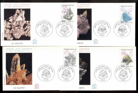 France-1986-Minerals-4x-FDC