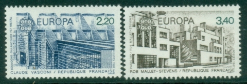 France-1987-EUROPA-Stamps-Modern-Architecture-MLH