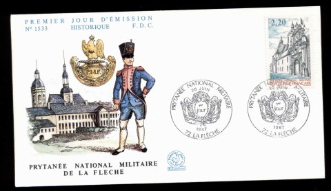 France-1987-Military-School-FDC