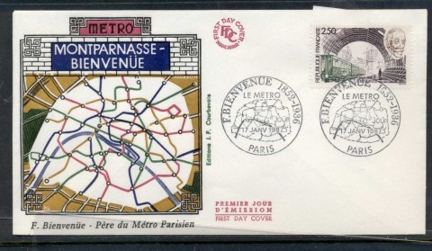 France-1987-Paris-Metro-FDC