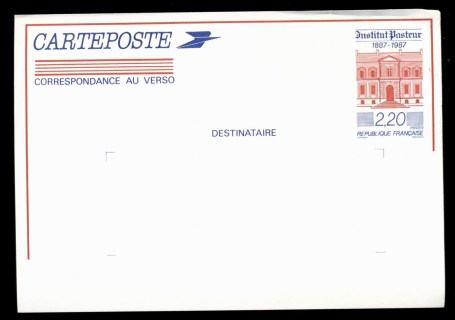 France-1987-Pasteur-Institute-Card-Unused