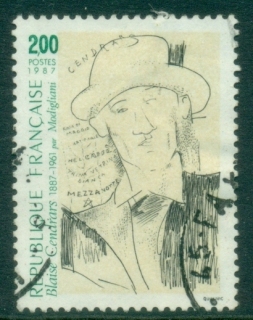 France-1987-The-100th-Anniversary-of-the-Birth-of-Blaise-Cendrars-FU