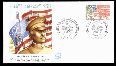 France-1987-US-Forces-in-WWI-FDC