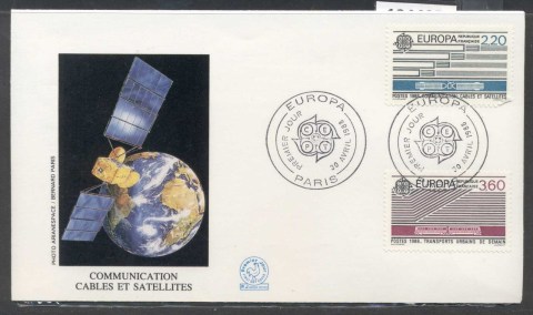 France-1988-Europa-Transport-Communication-FDC