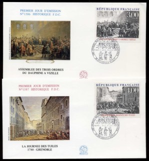 France-1988-French-Revolution-Bicent-2x-FDC