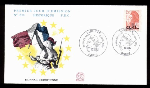 France-1988-Liberty-Opt-ECU-FDC