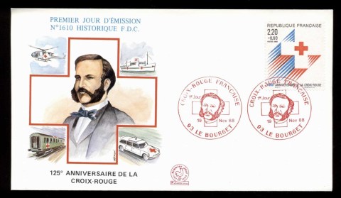 France-1988-Red-Cross-FDC