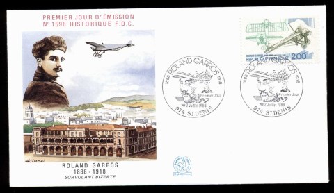 France-1988-Roland-Garros-Flight-FDC