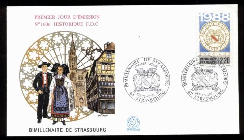 France-1988-Strasbourg-2000th-Anniversary-FDC