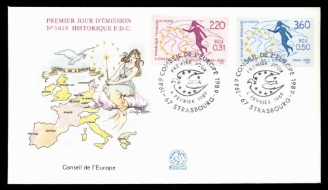 France-1989-Council-of-Europe-FDC-2