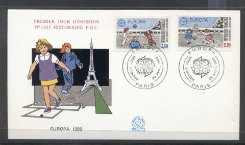 France-1989-Europa-Childrens-Play-FDC