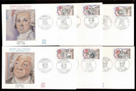 France-1989-French-revolution-6x-FDC