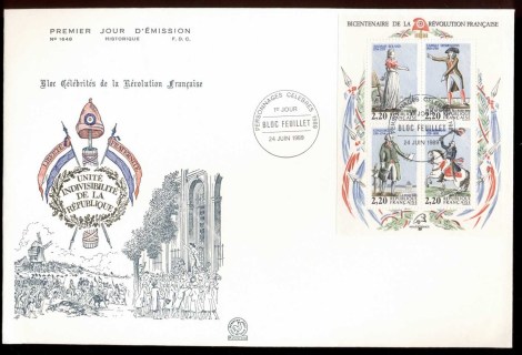 France-1989-French-revolution-Bicentenary-Famous-Personalities-MS-XLFDC