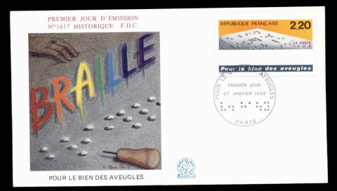 France-1989-School-for-the-Blind-FDC