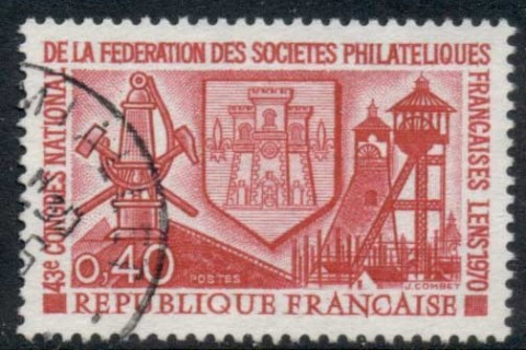 France-1970-FIP-Arms-of-Lens-FU France-1970-FIP-Arms-of-Lens-FU