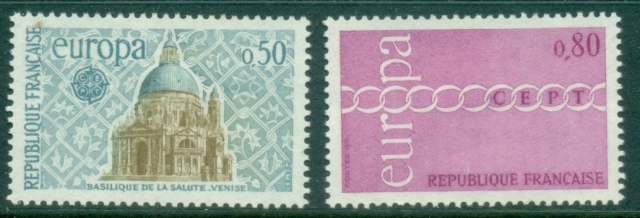 France-1971-EUROPA-Stamps-MLH