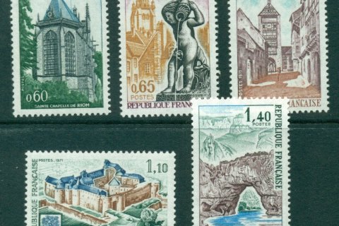France-1971-Views-5-MUH-Lot24686