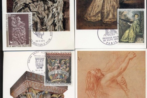 France-1973-Art-4x-Maxicard