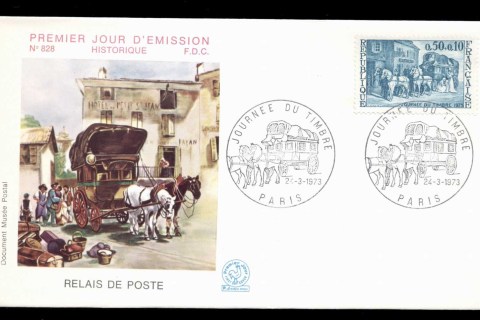 France-1973-Stamp-day-FDC