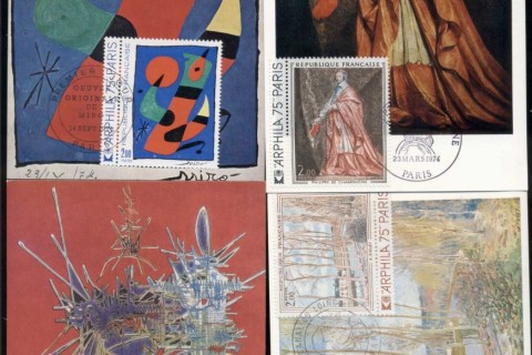 France-1974-Art-4x-Maxicards