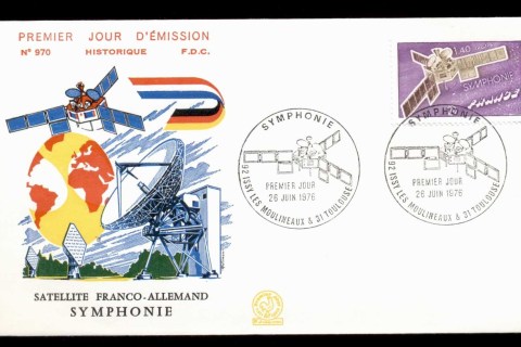 France-1976-Symphonie-Communications-Satellite-FDC
