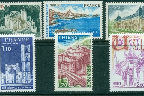 France-1976-Views-6-MUH-Lot29197