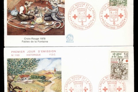 France-1978-Red-Cross-2x-FDC