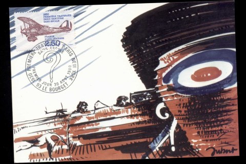 France-1980-Paris-New-York-Transatlantic-Flight-Maxicard