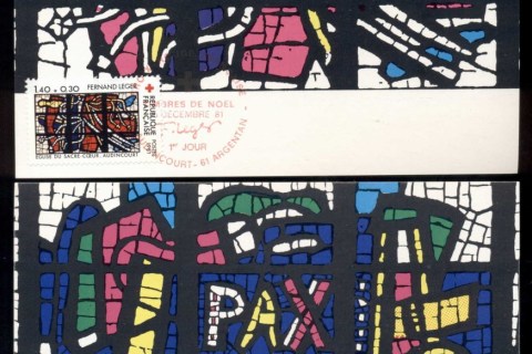 France-1981-Red-Cross-Stained-Glass-Windows-2x-Maxicards