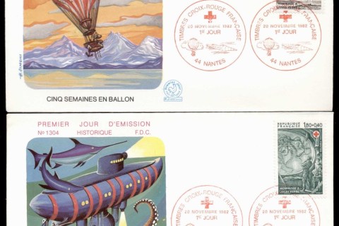 France-1982-Red-Cross-2x-FDC