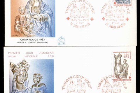 France-1983-Red-Cross-2x-FDC