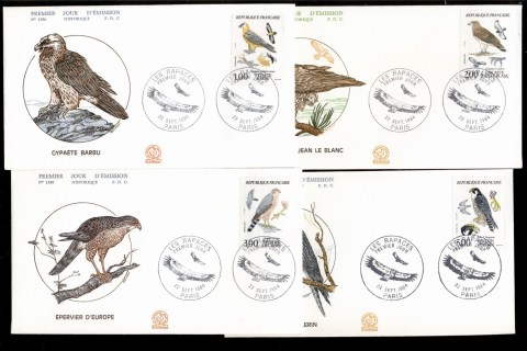 France-1984-Local-Birds-4x-FDC