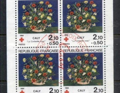 France-1984-Red-Cross-booklet-pane-FU
