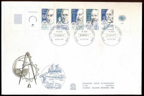 France-1986-Famous-Men-booklet-str-XLFDC