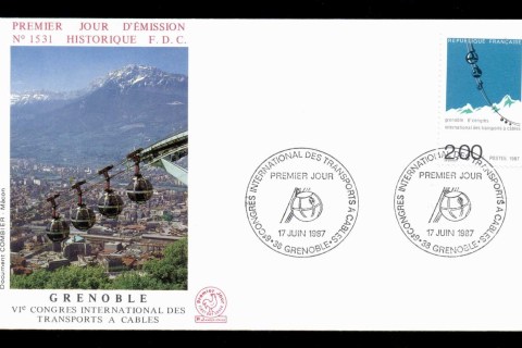France-1987-Cable-Car-Transport-FDC
